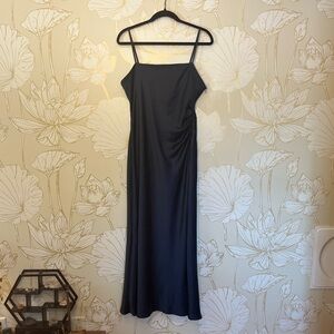 House of Harlow 1960 Navy Blue Midi Satin Slip Dress - NWT - Size XL
